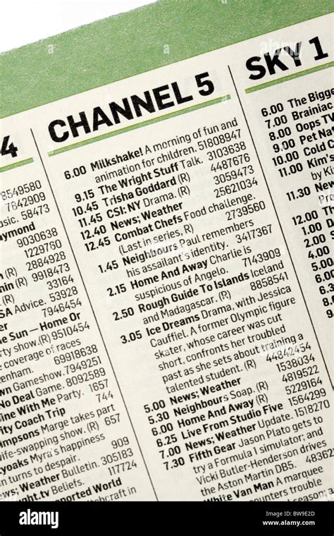 chanel 5 guide|channel 5 guide today.